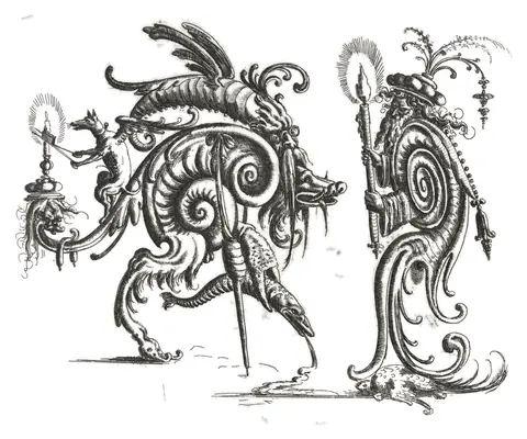 Lámina de Neuw Grotteßken Buch, Christoph Jamnitzer, 1610