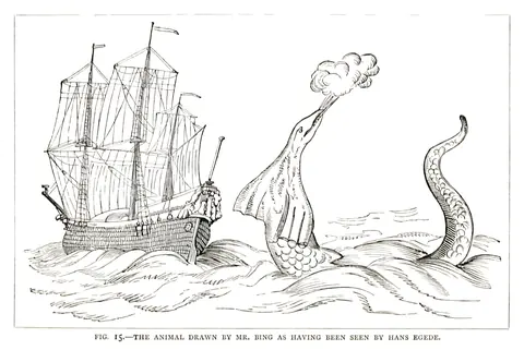 El animal de Egede, según el dibujo de Bing, Hans Egede’ by Henry Lee, 1883